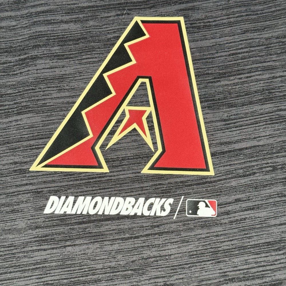 Nike Arizona Diamondbacks T-Shirt Men XL Gray Black 3/4 Sleeve Team MLB Dry Fit - Picture 4 of 10